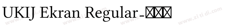 UKIJ Ekran Regular字体转换